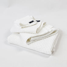 Cargar imagen en el visor de la galería, Toalla de lino y algodón blanco